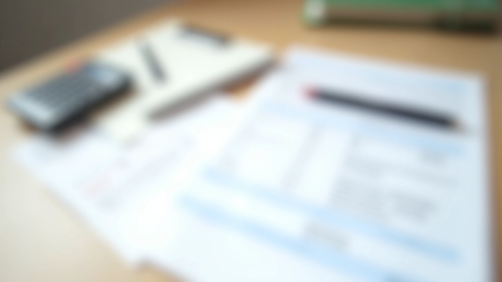 Formulaire fiscal français sur un bureau avec stylo et calculatrice